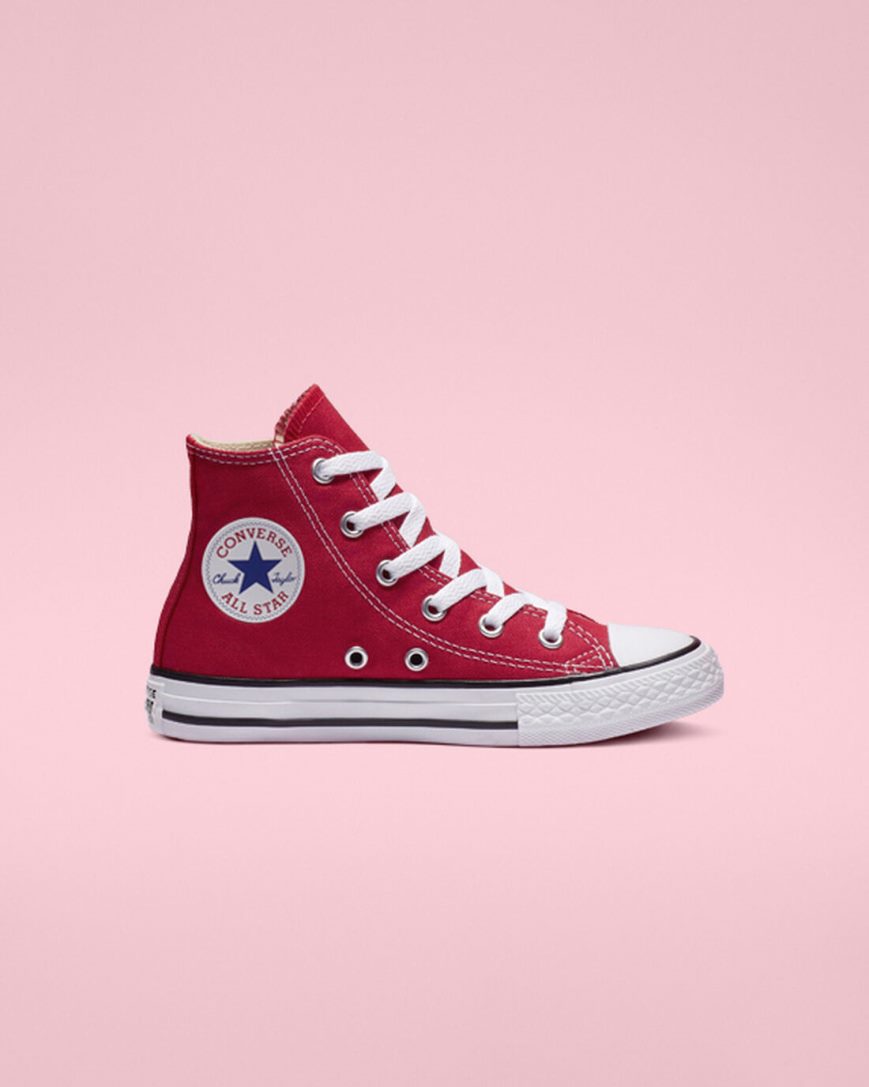 Boys\' Converse Chuck Taylor All Star Classic High Top Shoes Red | AU 1905CZ